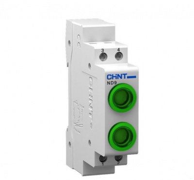 Фото ND9-2/gg AC/DC230В (LED) зелёный+зелёный индикатор (CHINT) ЭТК Оникс
